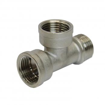 Тройник 1/2'' вн/вн/нар  никель