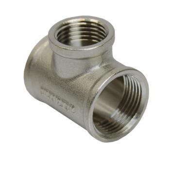 Тройник 3/4'' - 1/2'' - 3/4'' вн/вн/вн 20-15-20 никель