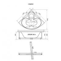 Угловая ванна Сабина