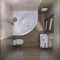 Угловая ванна Грация 140