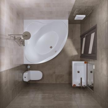 Угловая ванна Грация 140