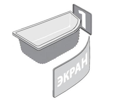 Угловая ванна Бэлла-левая