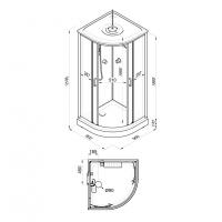 Душевая кабина Прайм-Блэк М3 90*90А