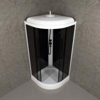 Душевая кабина Грэй-Блэк 90*90 А