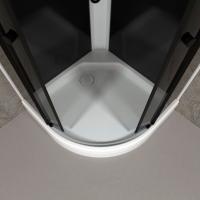 Душевая кабина Грэй-Блэк 90*90 А