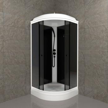 Душевая кабина Грэй-Блэк 90*90 А