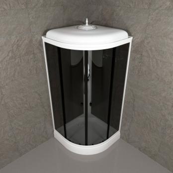 Душевая кабина Грэй-Блэк 90*90 А