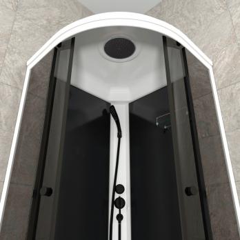 Душевая кабина Грэй-Блэк 90*90 А