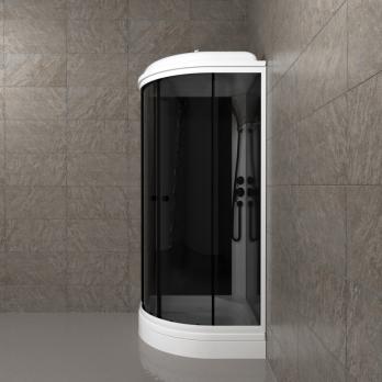 Душевая кабина Грэй-Блэк 90*90 А