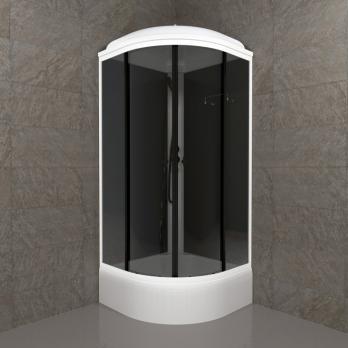 Душевая кабина Грэй-Блэк 90*90 В