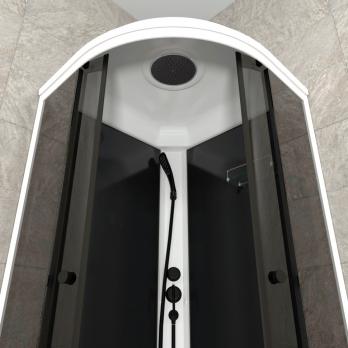 Душевая кабина Грэй-Блэк 90*90 В