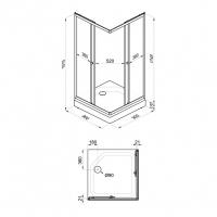 Душевое ограждение Вельвет-К 90*90 А