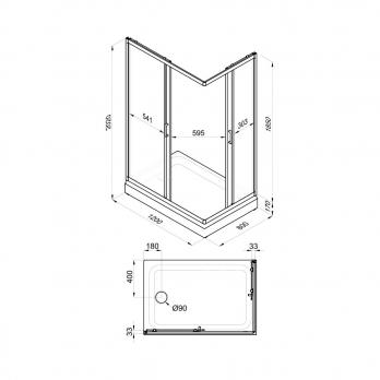 Душевое ограждение Фьюжн 120*80 А Полосы