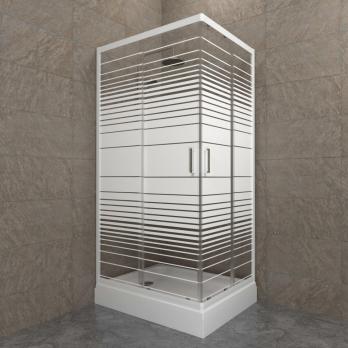 Душевое ограждение Фьюжн 120*80 А Полосы