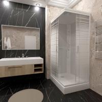 Душевая кабина Квадро 100*80 А Полосы, ДН4