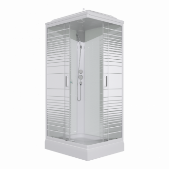 Душевая кабина Квадро 100*80 А Полосы, ДН4