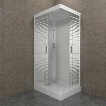 Душевая кабина Квадро 120*80 А Полосы, ДН4