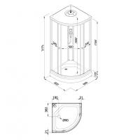 Душевая кабина Вельвет 80*80 А