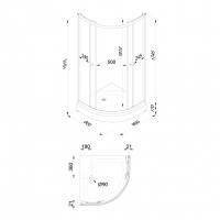 Душевое ограждение Вельвет 80*80 А