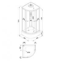 Душевая кабина Вельвет 80*80 В