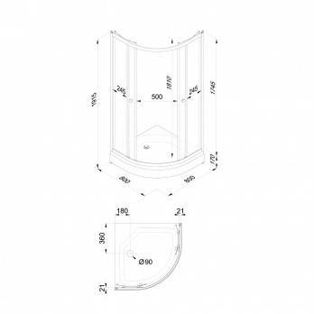 Душевое ограждение Ультра 80*80 А