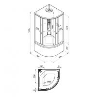 Душевая кабина Ультра 90*90 Б