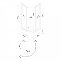Душевое ограждение Ультра 80*80 В