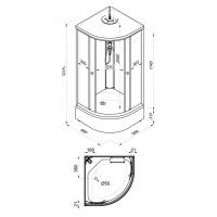 Душевая кабина Ультра 90*90 В
