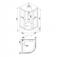 Душевая кабина Ультра 100*100 В