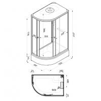 Душевая кабина Коралл-Лайт 120*80 В прав