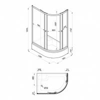 Душевое ограждение Коралл-Лайт 120*80 В прав