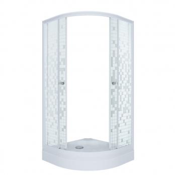 Душевое ограждение Стандарт 90 А низкий поддон (градиент, мозаика,полосы)