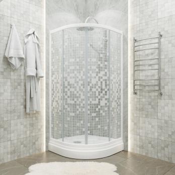Душевое ограждение Стандарт 90 А низкий поддон (градиент, мозаика,полосы)