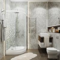 Душевое ограждение Стандарт 100 А низкий поддон (градиент, мозаика,полосы)