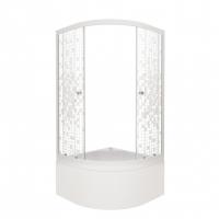 Душевое ограждение Стандарт 90 Б высокий поддон (градиент, мозаика, полосы)