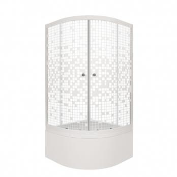 Душевое ограждение Стандарт 90 Б высокий поддон (градиент, мозаика, полосы)