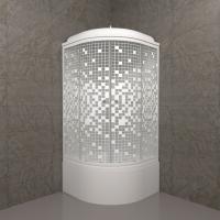 Душевая кабина Стандарт 90 Б высокий поддон (градиент, мозаика, полосы)