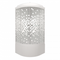 Душевая кабина Стандарт 90 Б высокий поддон (градиент, мозаика, полосы)