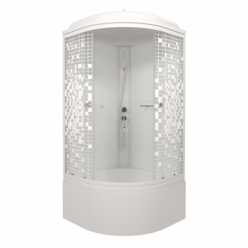 Душевая кабина Стандарт 90 Б высокий поддон (градиент, мозаика, полосы)