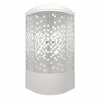 Душевая кабина Стандарт 90 Б высокий поддон (градиент, мозаика, полосы)