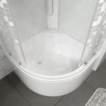 Душевая кабина Стандарт 90 Б высокий поддон (градиент, мозаика, полосы)