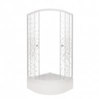 Душевое ограждение Стандарт 90 В средний поддон (градиент, мозаика, полосы)