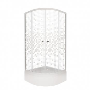 Душевое ограждение Стандарт 90 В средний поддон (градиент, мозаика, полосы)