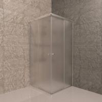 Душевое ограждение (без поддона) Вента-Хром-Вельвет 80х80, квадрат