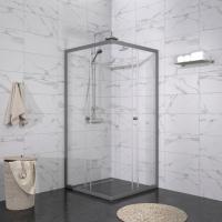 Душевое ограждение (без поддона) Вента-Графит 90х90, квадрат