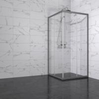 Душевое ограждение (без поддона) Вента-Графит 90х90, квадрат