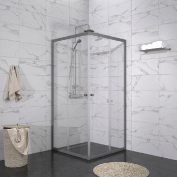 Душевое ограждение (без поддона) Вента-Графит 90х90, квадрат