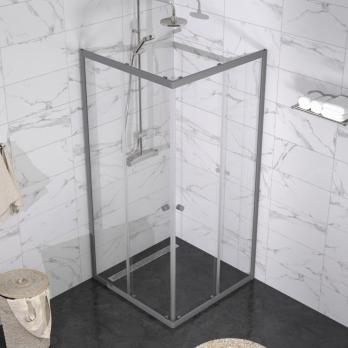 Душевое ограждение (без поддона) Вента-Графит 90х90, квадрат