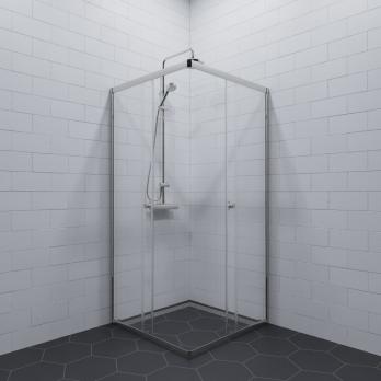 Душевое ограждение (без поддона) Вента-Хром 90х90, квадрат