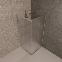 Душевое ограждение (без поддона) Вента-Хром-Вельвет 90х90, квадрат
